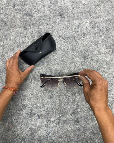 Cat Eye Gradient Sunglasses with Case