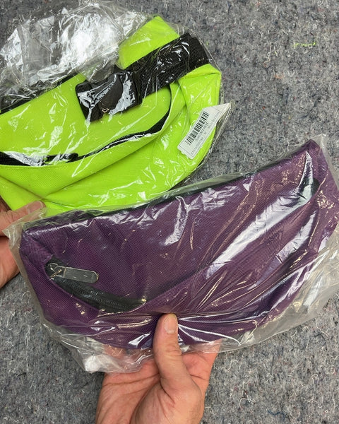 Two Brand New Fanny Packs, Neon Green and Purple