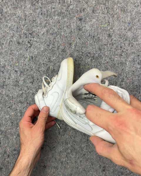 Nike White High Top Sneakers, Size US 9C or EU 26