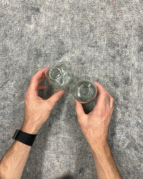 Two Clear Glass Apothecary Bottles That Could Be Nice Vases