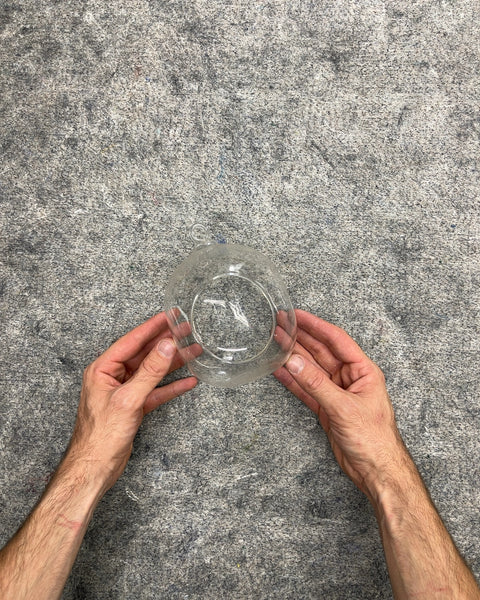 Clear Glass Hanging Air Plant Terrarium Globe, H7"