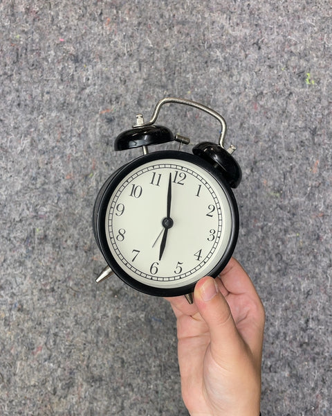 Black Twin Bell Metal Alarm Clock