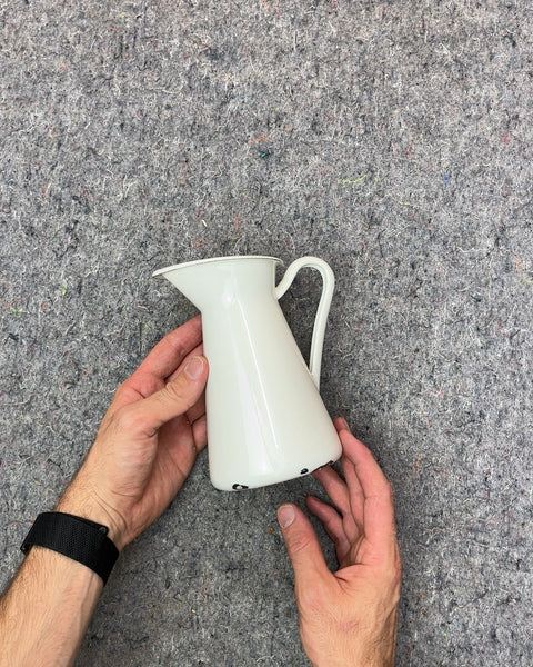 White Metal Enamel Pitcher