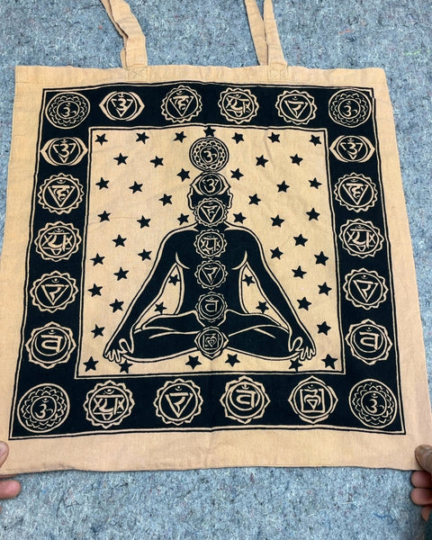 Canvas Tote Bag with Chakra Design