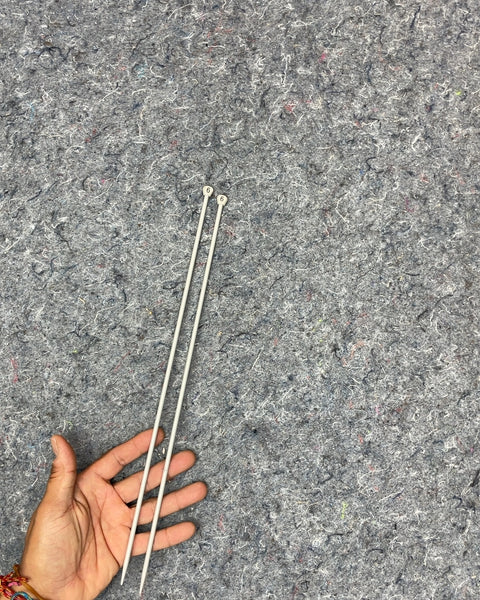White Knitting Needles, Size 6