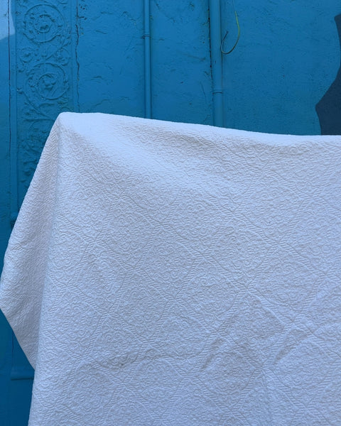 Bigass White Quilted Blanket, 90x90"