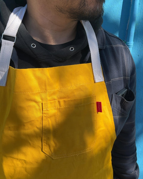 Sexy Yellow Apron with Pockets