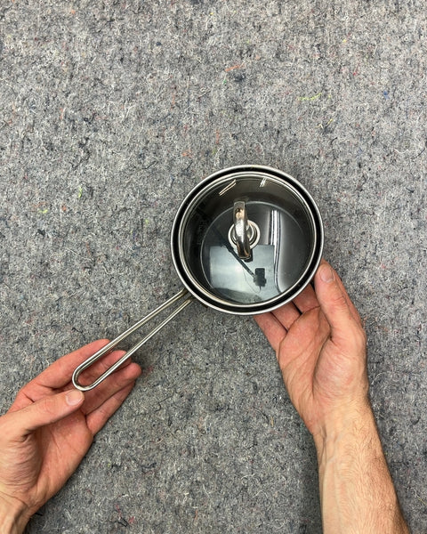 Vintage Chantal Enamel Coated Steel Saucepan with Glass Lid
