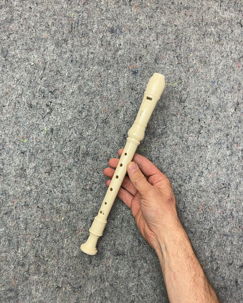 Cream Plastic Yamaha Recorder Flute