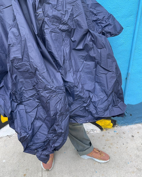 Navy Blue Rain Poncho