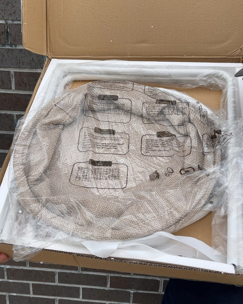 Brand New Vasagle Round Side Table with Storage Basket, Let 223