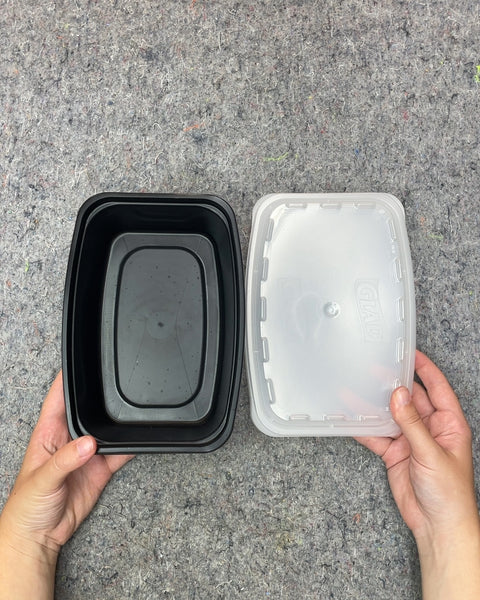 Glad Black Plastic Food Storage Containers with Lids
