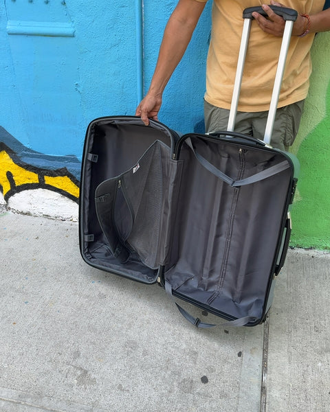 Silver Carry-On Suitcase with I Love NY Decal