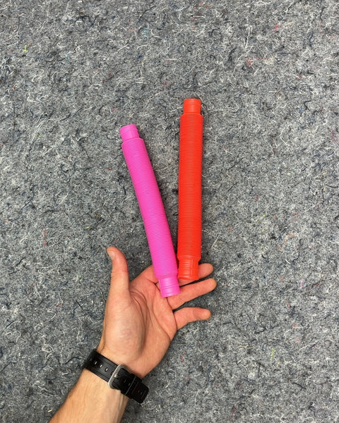 Pink and Red Pop Tubes Fidget Toys