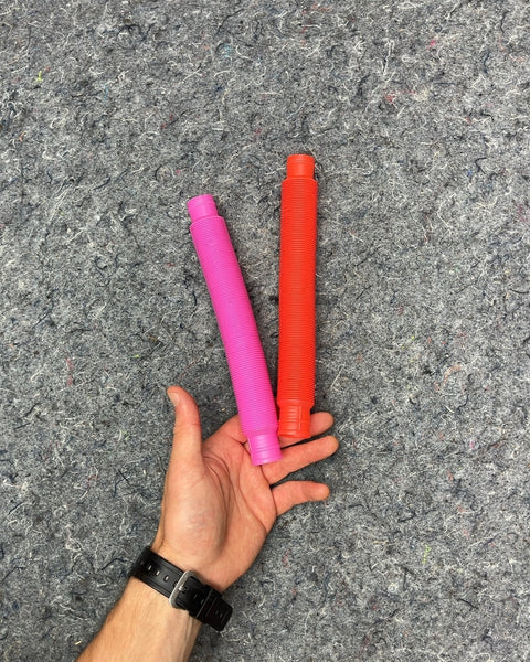 Pink and Red Pop Tubes Fidget Toys