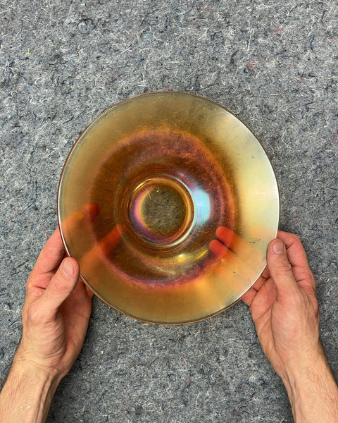 Cool Iridescent Glass Bowl, 10"