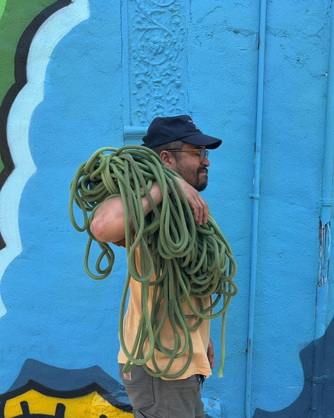 Green Climbing Rope