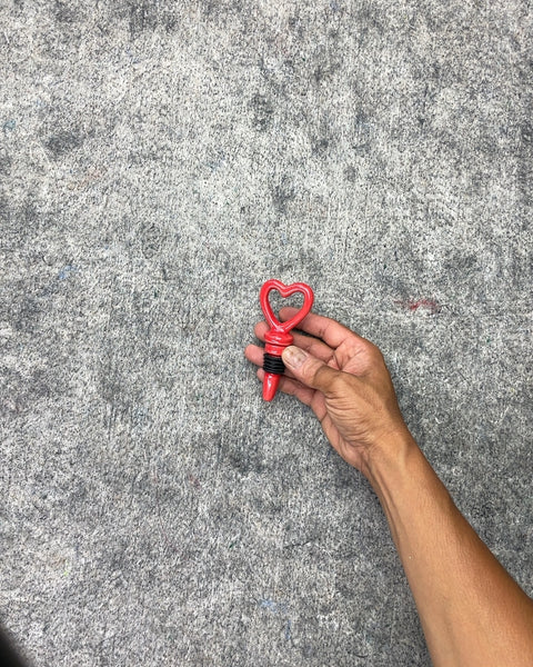 Red Heart Bottle Stopper
