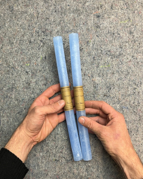 Vance Kitira Crystal Blue Timber Taper Candles