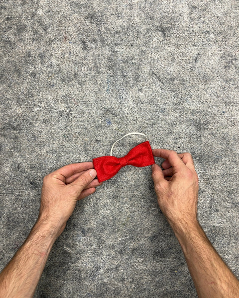 Red Mini Bow Tie with Elastic Strap For A Kid