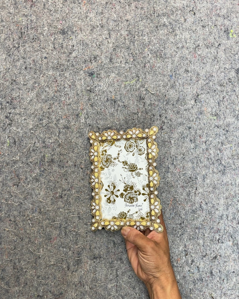 Parisian Home Gold Beaded Picture Frame, 4x6"