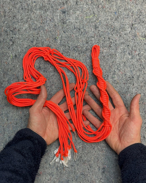 Orange Macrame Plant Hanger