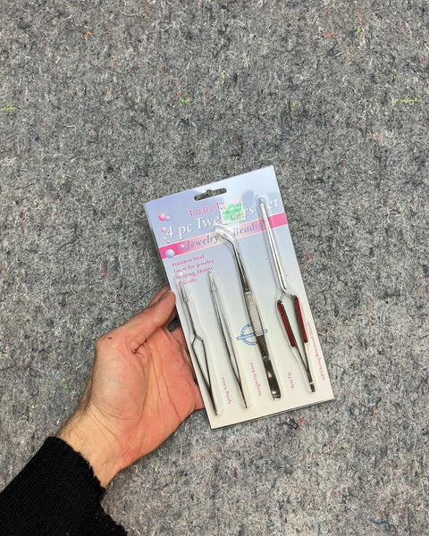 4 Pc Tweezers Set