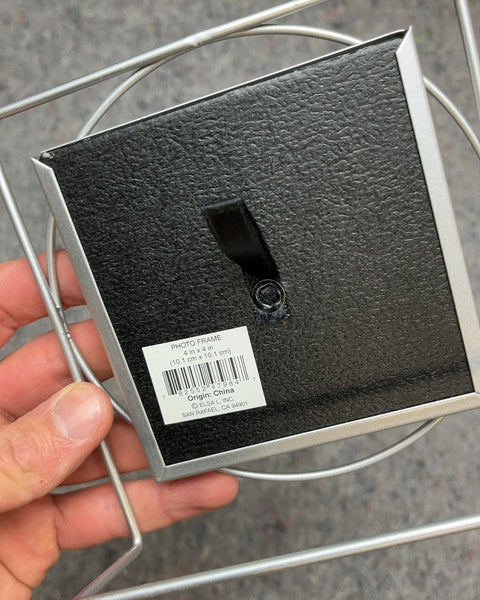Silver Metal Photo Frame, 4x4"