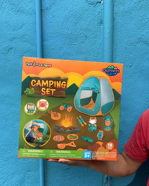 Brand New Fun Little Toys Camping Set With Tent & Toys