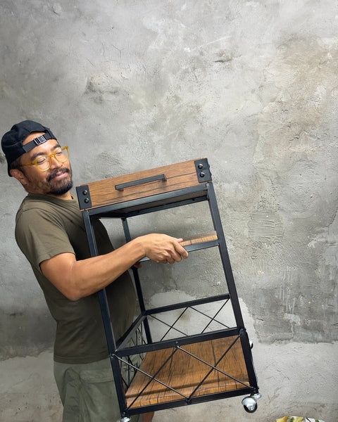 Rolling Bar Cart with Removable Tray, 24x16x30"
