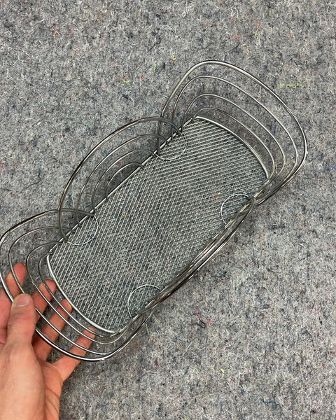 Silver Metal Wire Basket For Your Bananas Or Something