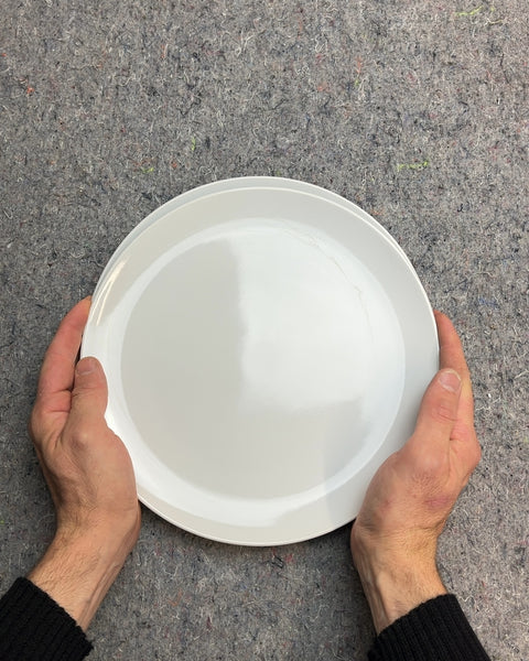 Two IKEA White Dinner Plates