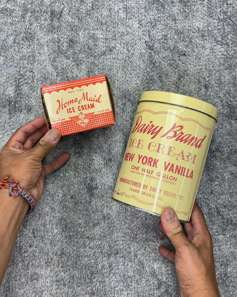 Vintage Ice Cream Box & Container