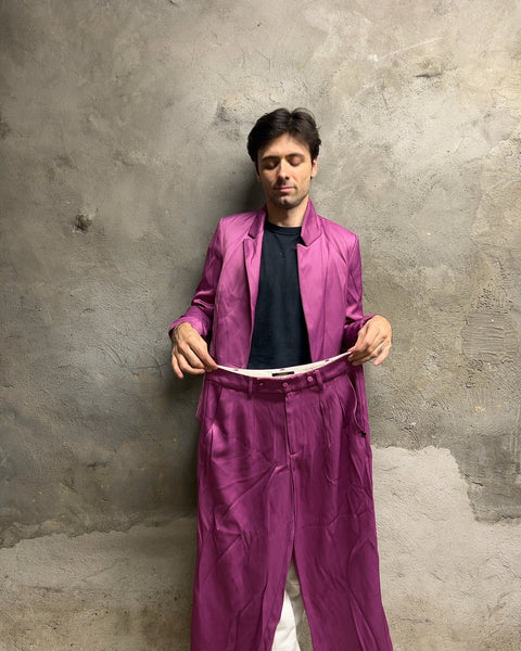 Maison Scotch Purple Two-Piece Suit, Size S Top & M Pants