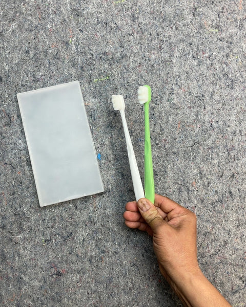 Two Crown-Shaped Toothbrushes