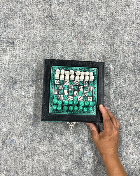 Aztec-style Chess Board & Pieces
