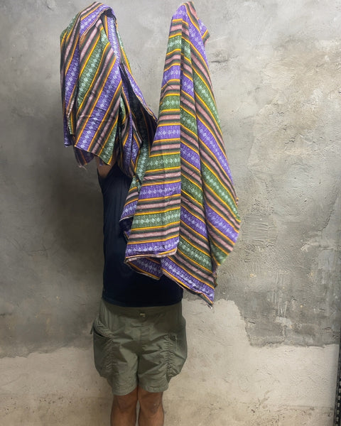 Grip of Striped Fabric Blanket, 30x100"