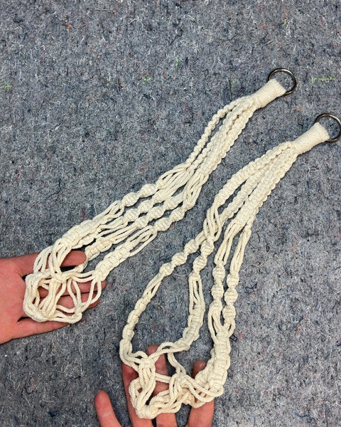 Shorter Macrame Plant Hangers, Set of 2