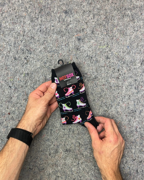 Hotsox Originals Ice Skate Pattern Socks, Fits Shoe Sizes US 4-10