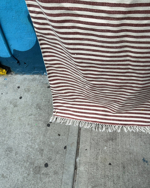 Striped and Floral Patterned Blanket, 50x80"