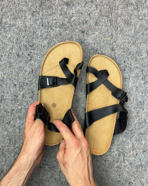Brand New Black Strap Sandals That Look Just Like Birkenstocks, Size 42