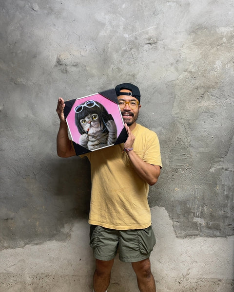 Epic Art 'Bob Cat' by Lucia Heffernan Acrylic Glass Wall Art, 30x30"