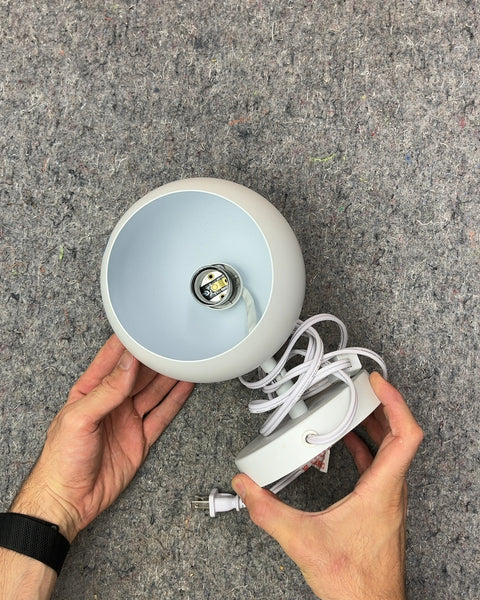 White Round Wall Sconce Light With Switch