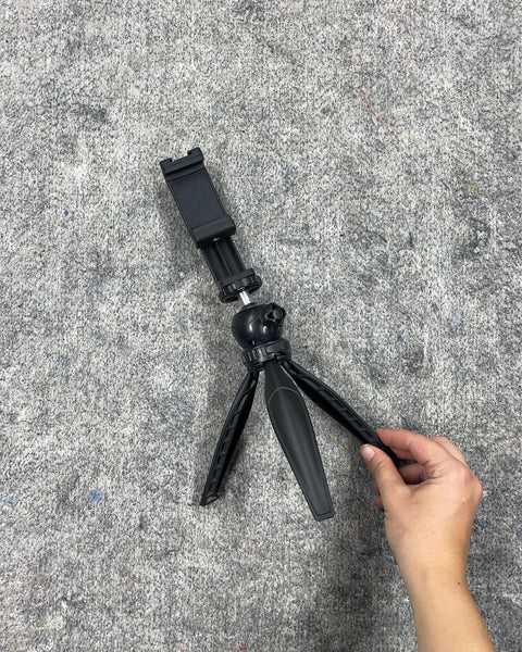 Black Mini Tripod with Phone Holder