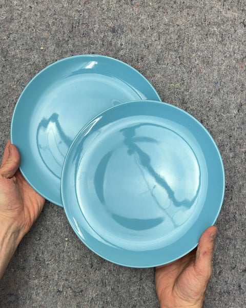 Two More IKEA FÄRGKLAR Blue Dinner Plates