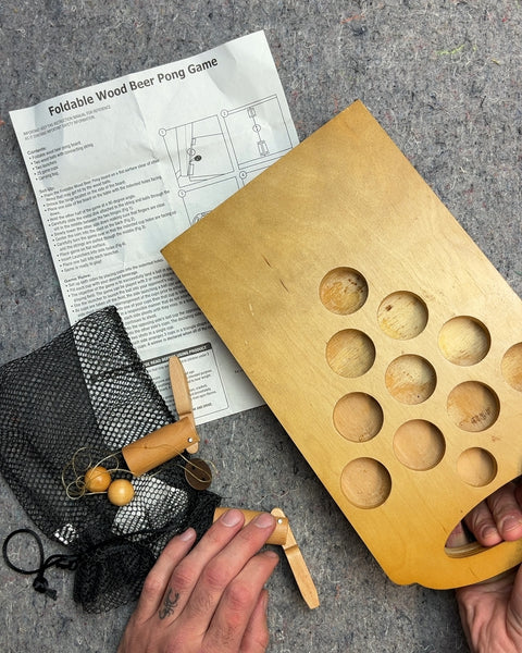 Foldable Wood Beer Pong Game