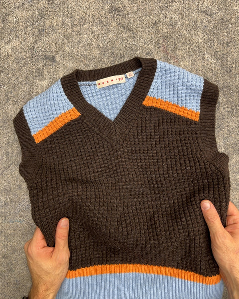 Uniqlo x Marni Striped V-Neck Knit Sweater Vest, Size XS