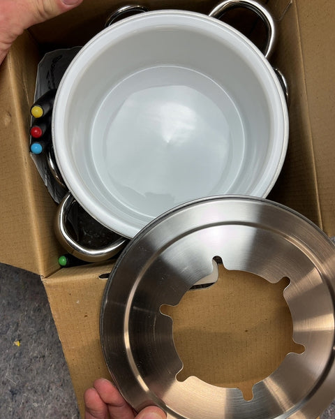 Like New Roshco Stainless Steel Fondue Set