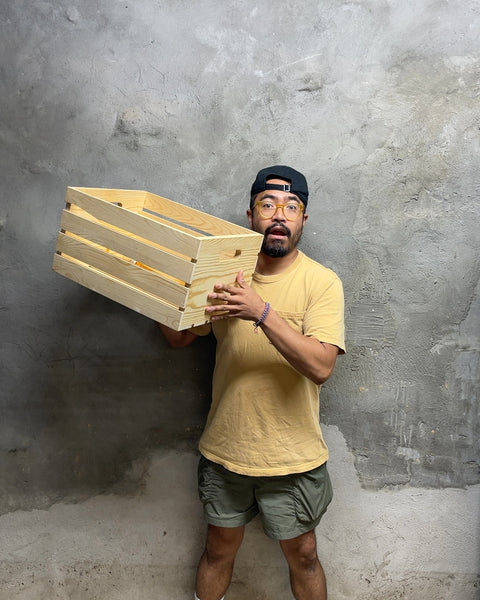 Wooden Storage Crate, 17x10x13"