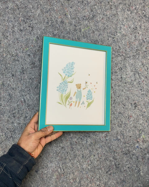 Framed Teddy Bear Print